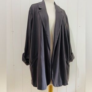 Torrid NWTOpen Front Cardigan Blazer Jacket Lined size 4X Gray
